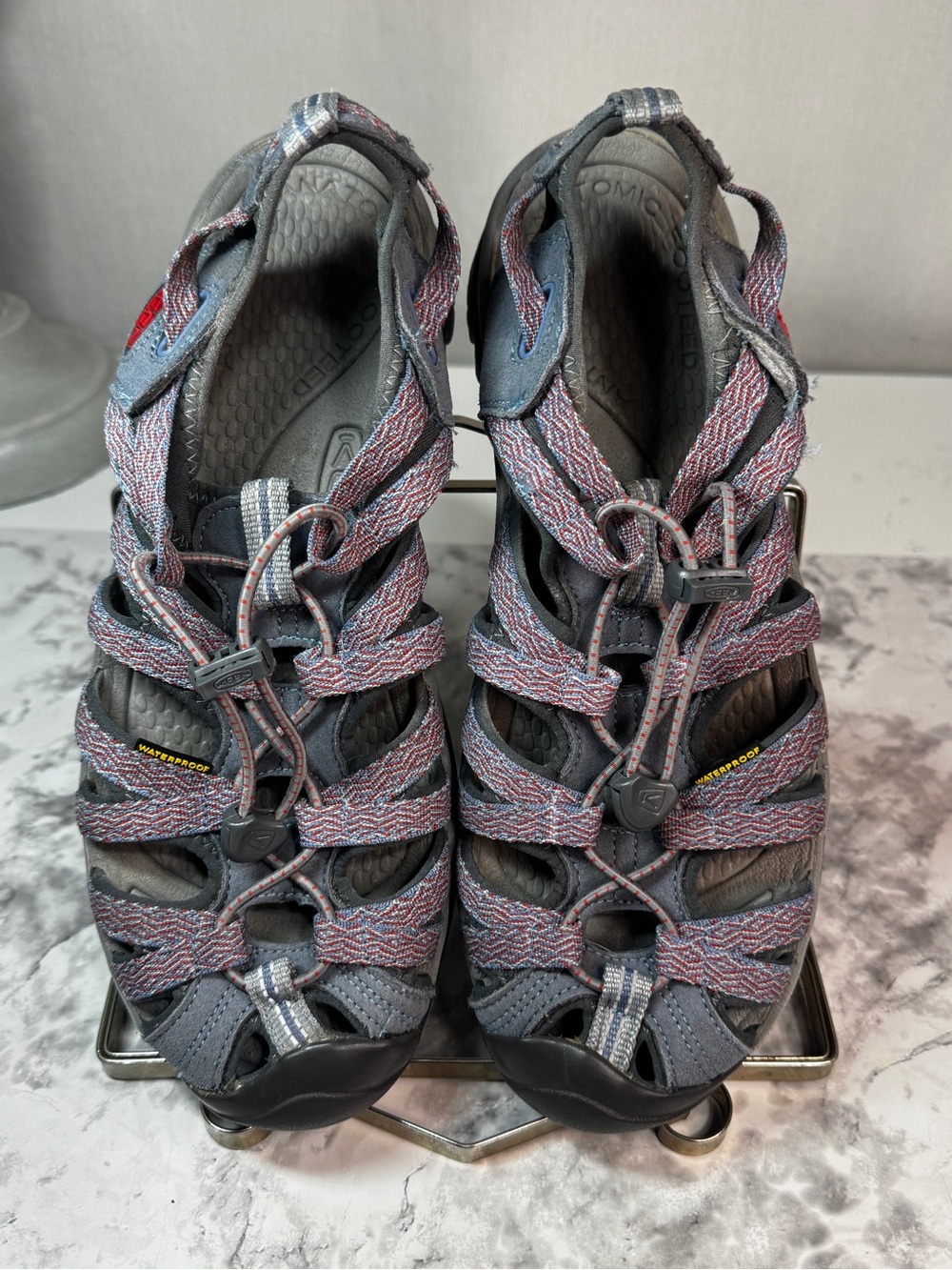 KEEN Women’s Waterproof Fisherman Closed-Toe Sandals Gray/ Pink US 9